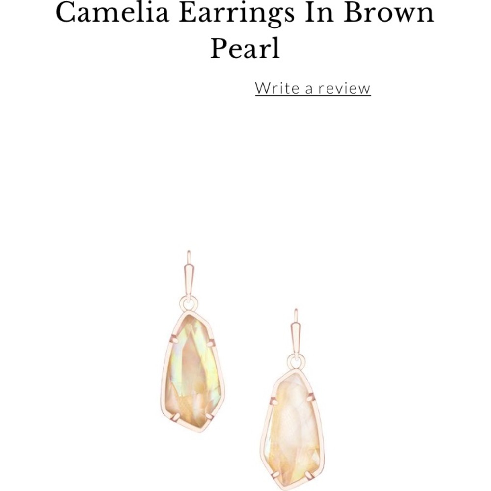Kendra Scott Camelia brown pearl earrings